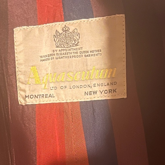 Aquascutum VINTAGE One Panel Sleeves Trench Coat Jacket - Picture 4 of 6